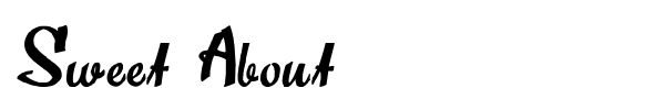 Sweet About font preview